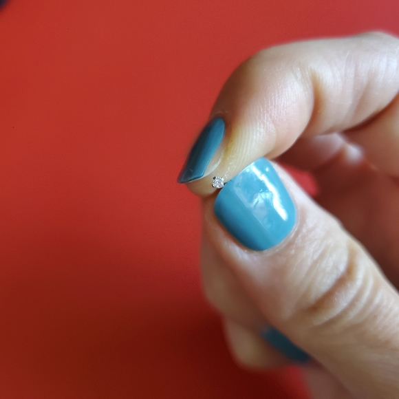 14K Solid White Gold Earrings - Picture 6 of 6